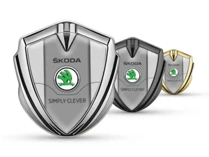 Skoda Metal Abovedado Emblema Supremo Plano Macizo Metal